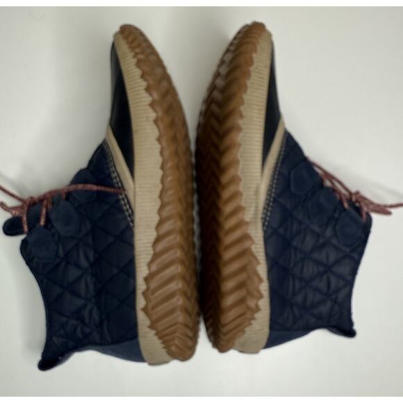 Sorel Out N About Plus Duck Boot Womens 11 Blue Quilted Waterproof Suede Lace Up - Picture 5 of 11
